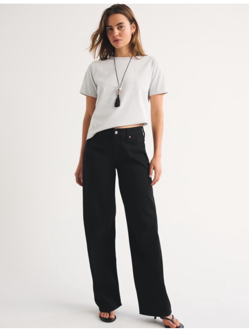 NWT Abercrombie & Fitch Low Rise Ultra Loose Black Jeans